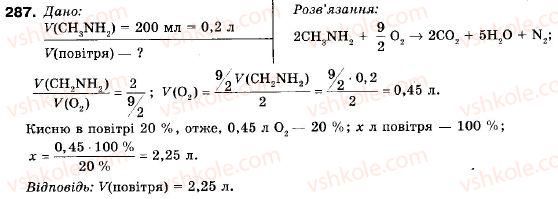 фото задание 287 - § 32. аміни. метиламін - розділ 3. найважливіші органічні сполуки