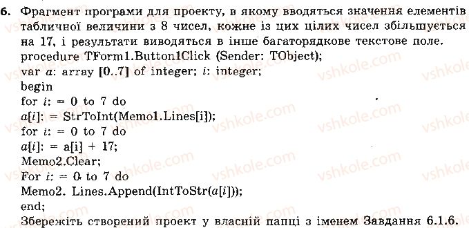 фото задание 6 - вправи - 6.1. табличні величини - розділ 6. табличні величини та алгоритми їх опрацювання