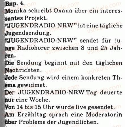 фото задание 2 - wir machen radio - massenmedien