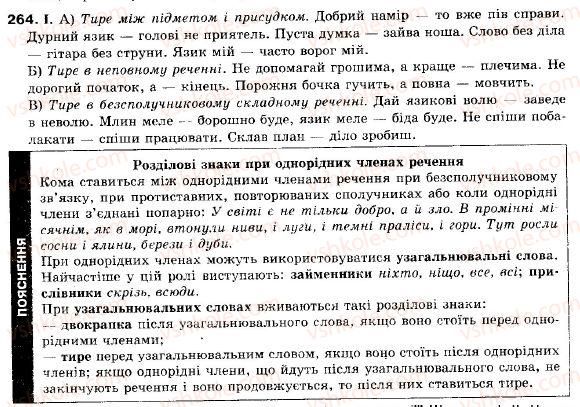 фото задание 264 - § 24. тире в безсполучниковому складному реченні - складне речення