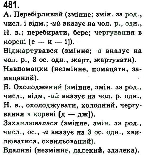фото задание 481 - узагальнення та систематизація вивченого у 5-9 класах