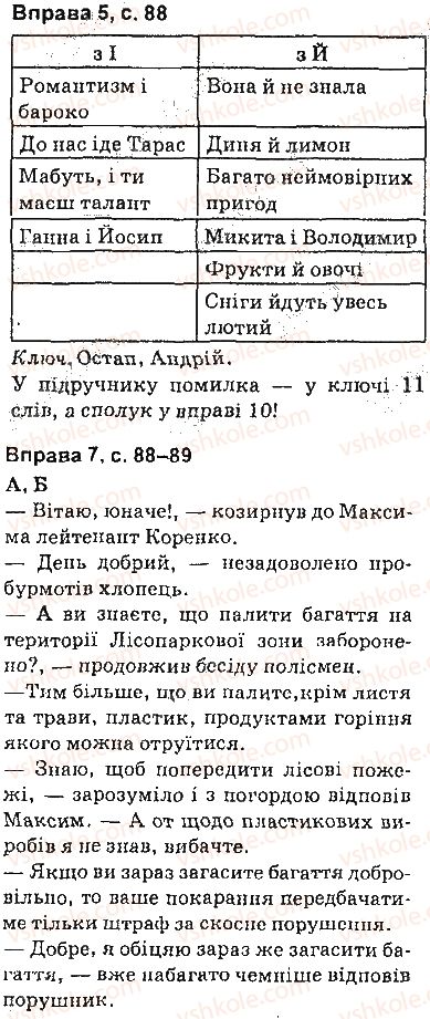 фото задание сторінка88 - синтаксис. пунктуація