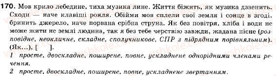 фото задание 170 - § 12. складнопідрядні речення з підрядними обставинними частинами - складне речення