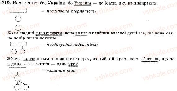 фото задание 219 - § 13. складнопідрядні речення з кількома підрядними - складне речення