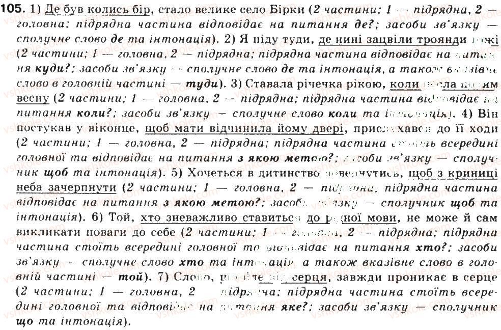 фото задание 105 - складнопідрядне речення