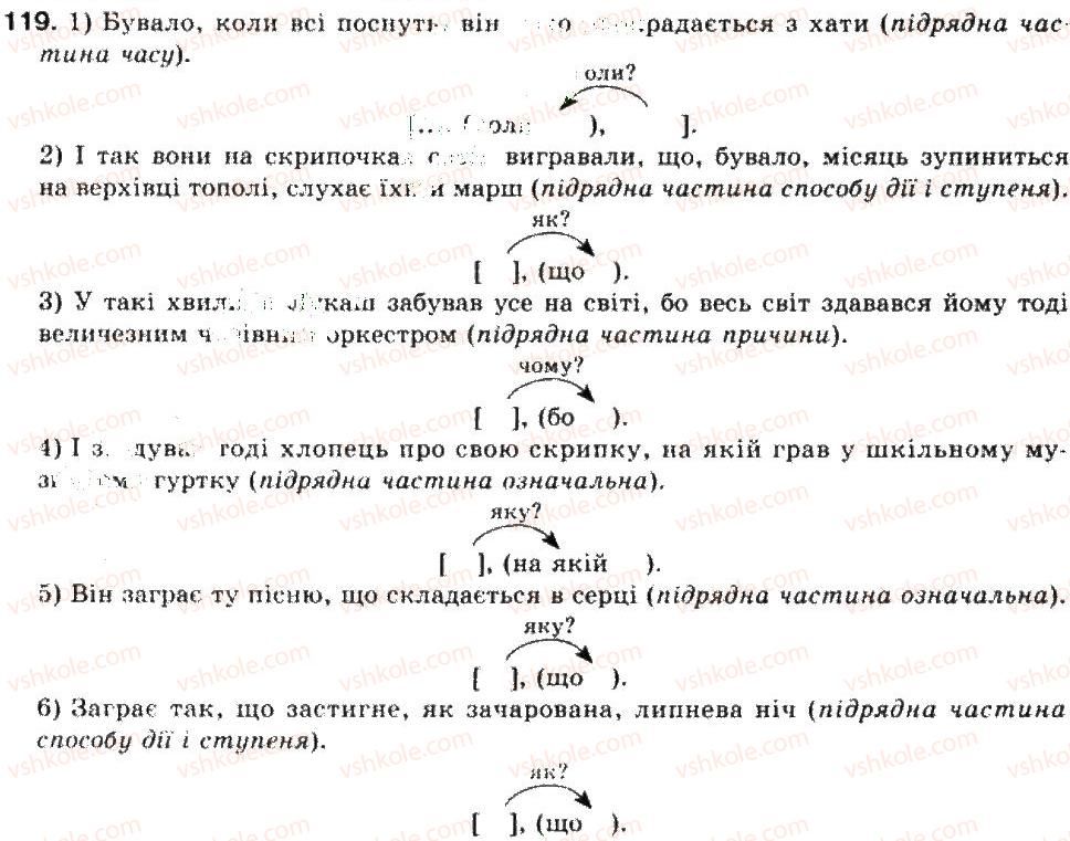 фото задание 119 - складнопідрядне речення