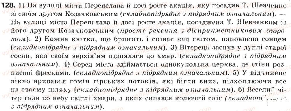 фото задание 128 - складнопідрядне речення