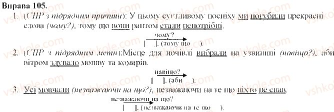 фото задание 105 - складнопідрядне речення