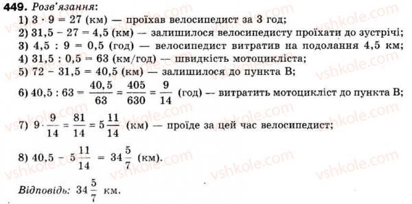 фото задание 449 - 12. знаходження дробу від числа - § 2. звичайні дроби